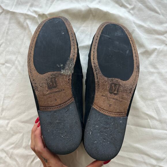 Bruno Magli Black with Silver Buckle, Real Suede Loafers- 8 main image 5
